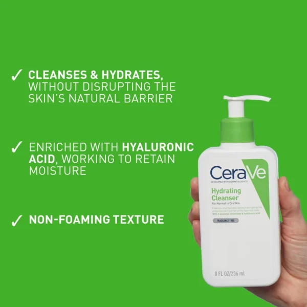 CeraVe Hydrating Cleanser for Normal to Dry Skin 473ml - Image 4