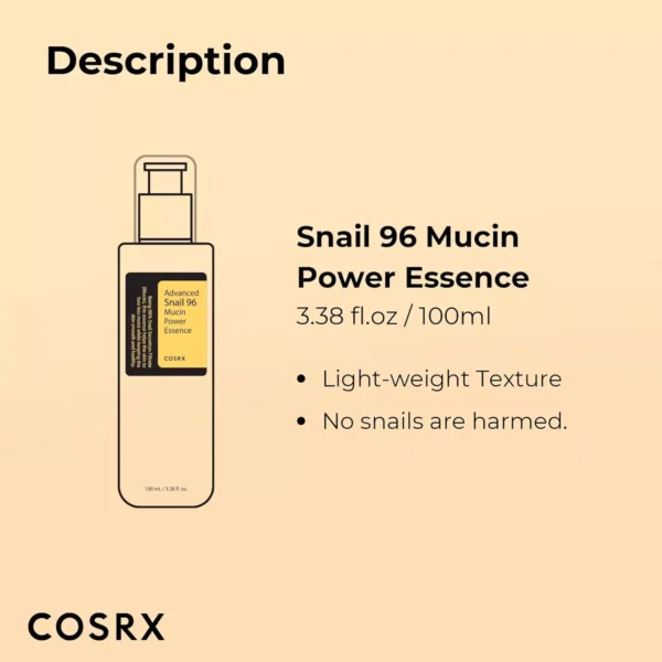 COSRX Advanced Snail 96 Mucin - Skin Repair & Hydrating Serum - Image 6