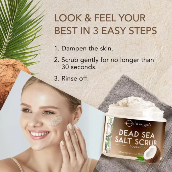 Ultra Hydrating Coconut Dead Sea Salt Scrub -510g - Image 6