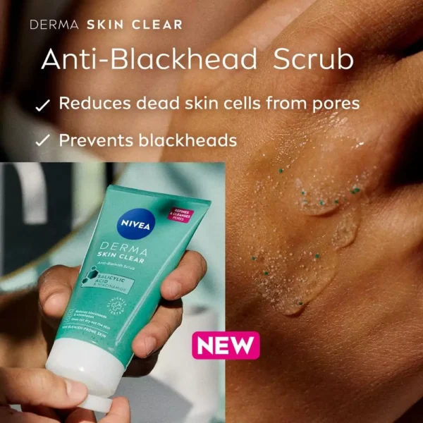 NIVEA Derma Skin Clear Scrub, Exfoliating Face Scrub-150 ml - Image 2